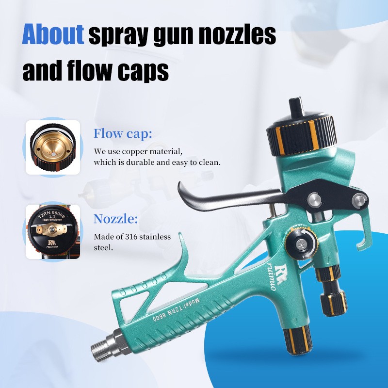 RN-6600 Pneumatic Spray Gun, Green