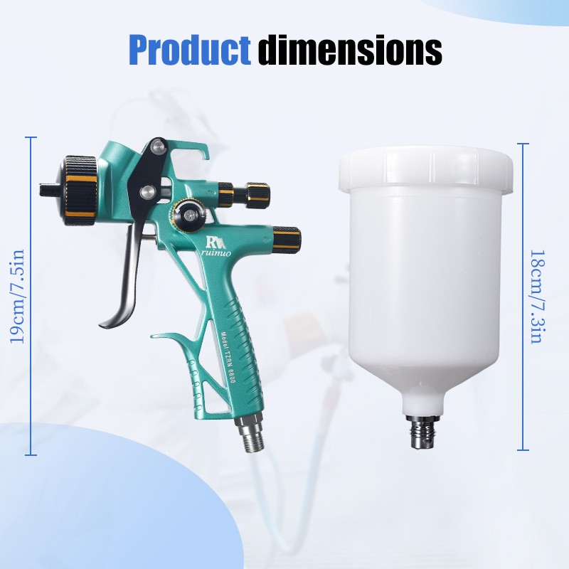 RN-6600 Pneumatic Spray Gun, Green